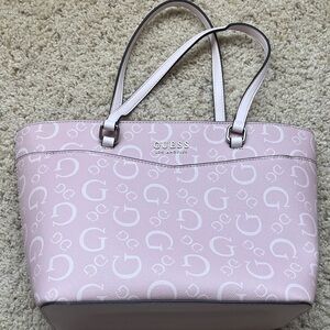 GUESS Light Pink Monogram Tote